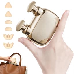 SnelShoppen - Mini Massagepistool Draagbaar Sportmassageapparaat, Compact Massagepistool voor Spierherstel, Thuis, Kantoor, Sport, Zwart/Goud — thumbnail 1