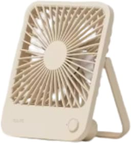 Stervia Bureauventilator - Mini Ventilator - Kleine Ventilator - Met Standaard - Beige - Vierkant - Met Standaard - Draagbaar - 16.5 x 13.4 cm — thumbnail 1