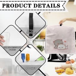 Mixerhoes Keukenmachine - Apparaathoes Stofhoes - Keuken Organisatie - Met Opbergvak - 37 cm Hoog - Kattenprint — thumbnail 2