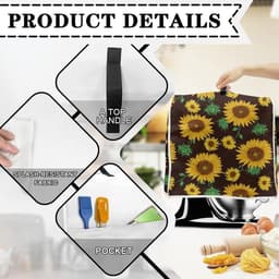 Stand Mixer Cover - Keukenapparaat Organizer - Keuken Beschermen - Met Opbergvak - Meerdere Maten - Tropische Zonnebloem — thumbnail 2