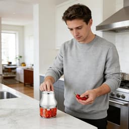 Elektrische Keukenmachine - Groentehakker Hakmachine - Snel Ingrediënten Snijden - Draadloos Oplaadbaar - 250 ml - Wit — thumbnail 5