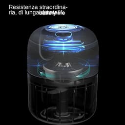 Elektrische Keukenmachine - Voedselhakker Groentehakker - Snel Ingrediënten Snijden - Draadloos en USB-C Oplaadbaar — thumbnail 2