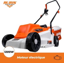 Elektrische Grasmaaier – Grasmachine – Grasmaaier – Tuinmaaier – Gazonmaaier – 1200 Watt Motor – 32 cm Maaibreedte — thumbnail 3