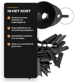 Grasmaaierbladen 100 Stuks - Stevig/Duurzaam - Hoge Snijefficiëntie - Flexibel Snijden - Eenvoudig te Installeren - Hoogwaardig Kunststof - Maaibladen — thumbnail 2