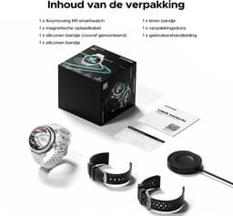 Anymoving M1-Sporthorloge met GPS Tracker-Smartwatch Heren - 1.5" AMOLED - Dual band GPS - AI Functie - 170+ Sportmodi - Bluetooth Belfunctie - 5ATM Waterdicht - Hartslagmeter - Geschikt voor Android en iPhone - Zilver — thumbnail 3