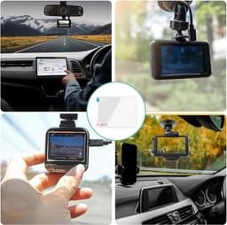 SnelShoppen - Pack van 8 Auto Camera Accessoires, Antistatische Film voor Duidelijk Zicht op Voorruit, Dashcam Stickers, Duidelijke Statistische Stick — thumbnail 4