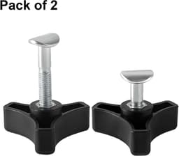 SnelShoppen - 2 Sets Grasmaaier Handgreep Knoppen Moer Bout Driehoekige Handgreep Bevestigingsschroef Set Vervanging voor Grasmaaier en Tuinmachines — thumbnail 2