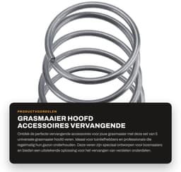 Solidchoice- Veren Vervangingsset - 5 Stuks - Universele Bosmaaier Onderdelen - Sterk en Duurzaam - Hoogte 5,2 cm - Veiligheidswaarschuwing - Trimmerveren — thumbnail 1