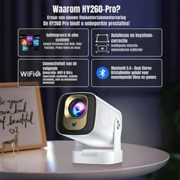 QORA® Mini beamers - Projector - Mini beamer - Wit - 20cm x 11cm x 10cm — thumbnail 5