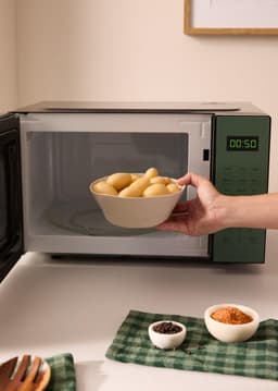 Magnetron met Grill - Oven Functie - Snel Eten Bereiden - 8 Automatische Programma's - 23 Liter Inhoud - Groen — thumbnail 2