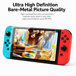 Sounix Screenprotector voor Nintendo Switch OLED - 3 Stuks Gehard Glas - Tempered Glass met Montageframe - Krasbestendige Schermbeschermer — thumbnail 3