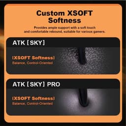 ATK Sky - XSoft - Gaming Muismat - XL 490x400x4 mm - Esports Muismat - Poron Basis - Antislip - Zwart — thumbnail 3