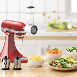 Thijox - Groentesnijder voor KitchenAid Keukenmachine - Snijder Versnipperaar Hulpstuk - Kaasrasp Set - Wit - Keukenaccessoire voor Groenten en Kaas — thumbnail 3