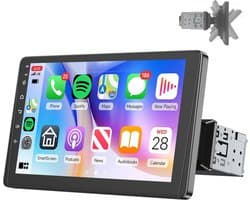 ESSGOO 1 din autoradio - Apple CarPlay en Android Auto - 9 inch HD verstelbaar scherm - USB, AUX en Bluetooth