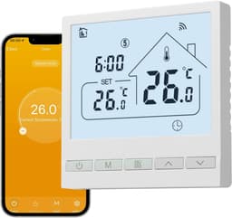 WIFI Verwarmingsthermostaat - Tuya Slimme Thermostaat - Digitale Kamerthermostaat - Voor Gasboiler en Vloerverwarming - Compatibel met Alexa en Google Assistant - 3A — thumbnail 1