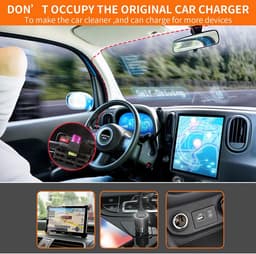 Kit Dash Cam Mini USB Zekering voor Dashcam, 12V-28V Naar 5V met Laagspanningsbeveiliging, 11Ft Oplader Netsnoer (TYPE C) — thumbnail 4