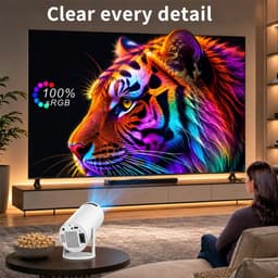 Sterrenvuur Mini Smart Projector - Beamer - Native 720P HD - 4K Decode - Android 11 met WiFi 6 & Auto Keystone — thumbnail 4