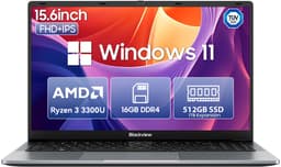 Blackview AceBook 6 - Laptop - 15,6 inch Full HD - 16GB DDR4 RAM - 512GB SSD - AMD Ryzen 3 3300U - Windows 11 Notebook - UHD Graphics - Grijs — thumbnail 1