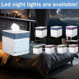 SnelShoppen - Draagbare Airconditioning 4-in-1, Compacte Persoonlijke Luchtkoeler, Bureau Airco met 3 Windsnelheden, Ideaal voor Thuis, Kantoor, Campi — thumbnail 4