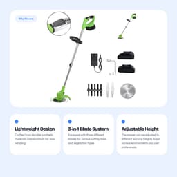 Dripio - Grasmaaier - Draadloos - 2 batterijen — thumbnail 3