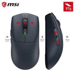 MSI FORGE GM340 WIRELESS NAVY – Gamingmuis – Draadloos RF - Bluetooth – Optisch – 12.000 DPI — thumbnail 2