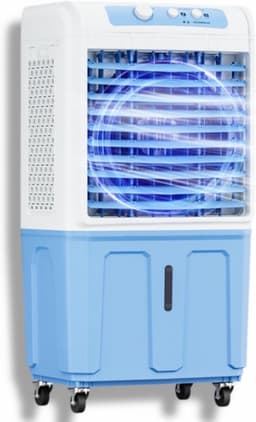 Verdampingsluchtkoeler - Mobiele Airco - Ruimte Koelen - Grote Watertank - 80cm Hoog - Mechanisch — thumbnail 1