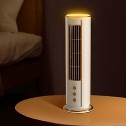 KZQ Bladloze Oscillerende Torenventilator 13 Inch Stil Draagbaar Voor Slaapkamer Kantoor En Thuis Wit — thumbnail 4