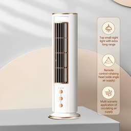 KZQ Bladloze Oscillerende Torenventilator 13 Inch Stil Draagbaar Voor Slaapkamer Kantoor En Thuis Wit — thumbnail 2