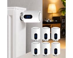 WiFi Radiatorthermostaat met App-bediening en 7 Ventieladapters – Wit – 6-pack