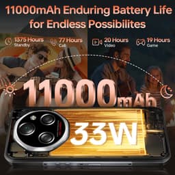 OUKITEL WP55S Smartphone 5G-24 RAM-256 ROM-11000 mAh batterij-6.6 inch HD scherm-64MP camera-NFC-Android15 — thumbnail 2