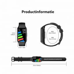 Blackview WATCH R10 - Smartwatch Heren en Dames | Geschikt voor iOS en Android | Notificaties | Gezondheidsanalyse | Sportanalyse | Bellen | Muziek/Audio Luisteren |Nederlandstalig | Zwart — thumbnail 2