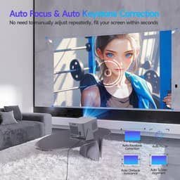 Mini beamer 4K Full HD 1080P - Draagbaar - 600 ANSI lumen - Perfect voor thuisbioscoop - Luxento — thumbnail 5