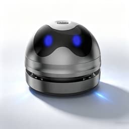Zwarte compacte bureaustofzuiger op USB, stille draagbare reiniger voor stof en kruimels, geschikt voor het opruimen van huisdierhaar, snippers en kleine voorwerpen op bureau en toetsenbord — thumbnail 1