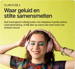 Fresh 'n Rebel Clam Fuse 2 - Koptelefoon Noise Cancelling met 80 uur Speeltijd - Draadloos (Bluetooth 6.0) - Met Microfoon - Verbind 2 apparaten tegelijk - Personal Sound App (Pastel Pink) — thumbnail 5
