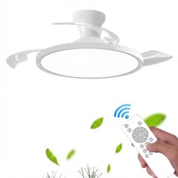 Archi Plafondventilator LED-Lamp – Ventilatie - 6 Snelheden – Dimbaar – App & Afstandsbediening – 3 Lichtkleuren - Intrekbare bladen — thumbnail 1