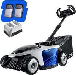 Grasmaaier – Elektrische Maaier – Zelfrijdende Grasmaaier – Accu Grasmaaier – Mulchmaaier – 43 cm Maaibreedte – 2 x 20V Accu’s, 6 Elektrische Maaihoogtes — thumbnail 4