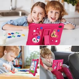 SnelShoppen - 8 Inch Kids Tablet 128GB Android 11.0 met 6GB RAM, Parental Control, 4000mAh, Bluetooth, WiFi, Onderwijs Tablet in Roze, Perfect voor Ki — thumbnail 5