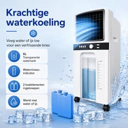 Glowstride - Luchtkoeler - airco - Waterkoelventilator - 6L - 65W - Airconditioner 3 Snelheden - mobiele airco — thumbnail 5