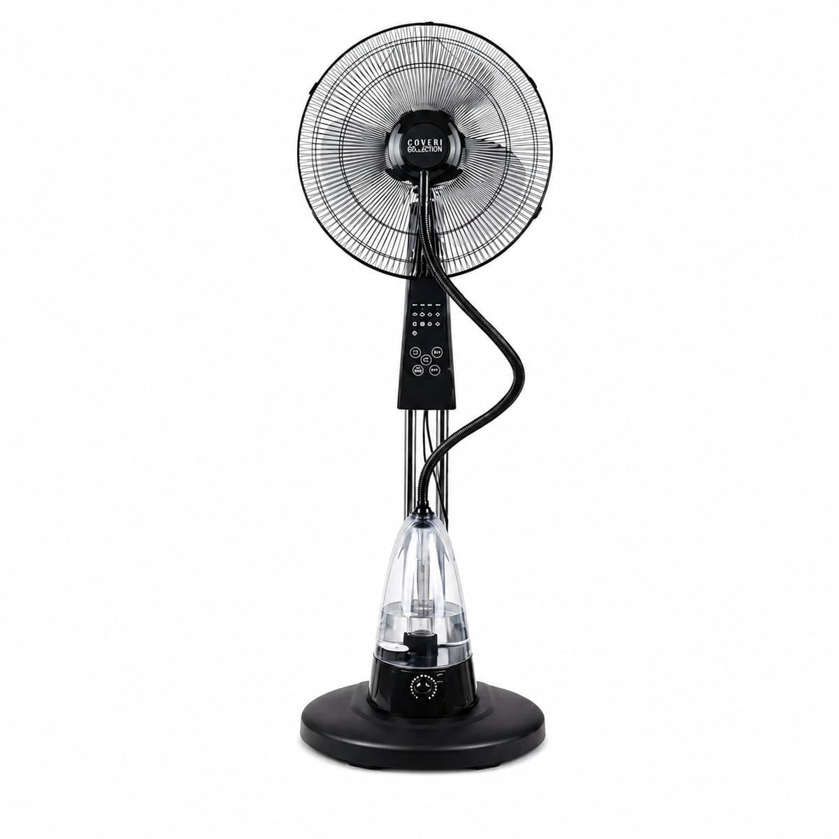 Lifero Ventilator met Mist - 2-1 Vloerventilator met Luchtbevochtiger - Waternevel - Verkoelende Ventilatie - Staande Ventilatoren — afbeelding 1