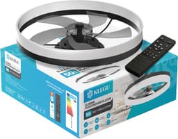 Klegu Slimme Plafondventilator met Verlichting - 6 standen - Dimbaar - 50cm - WIFI - 3000k-6500k - App & afstandsbediening - Google home & Alexa - ventilator - plafondlamp — thumbnail 3