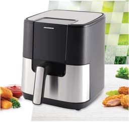 Heinner HealthyEra Heteluchtfriteuse – 1500W – 5,5L Capaciteit – Digitaal Display – Touchbediening – 8 Programma’s – Timer 60 min – Temperatuur 80–200°C – Zwart/Zilver — thumbnail 3