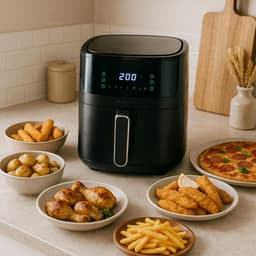 Florixa® Airfryer xl - Airfryer xxl - Heteluchtfriteuse - Zwart- 39cm x 29cm x 34cm — thumbnail 4