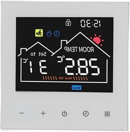 Slimme Thermostaat - Temperatuurregelaar - Energie Besparen - Touchscreen Bediening - 86x86mm - Zwart — thumbnail 1
