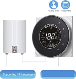 Slimme Thermostaat - Digitale Regelaar - Verwarming Regelen - Wekelijks Programmeerbaar - Nauwkeurigheid 0.5°C - Wit — thumbnail 5