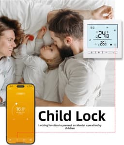 Slimme Thermostaat - Vloerverwarming Regelunit - Comfort Verwarmen - App en Spraakbesturing - 8.5 x 8.5 cm - Wit — thumbnail 5