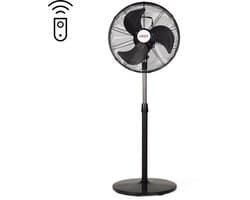 Staande ventilator ø50cm 75W met afstandsbediening zwart