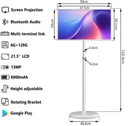 Innovastore Smart TV - Verrijdbare monitor - TV - Monitor - Android TV - Touchscreen - LED-tv - WIFI - Bluetooth - 21 inch — thumbnail 4