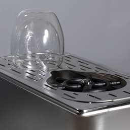Glazenspoeler Aanrecht - Kopjesreiniger Bar - Snel Glazen Wassen - Hogedruk Reiniging - 39x22.5x9.5 cm - Zilver — thumbnail 4