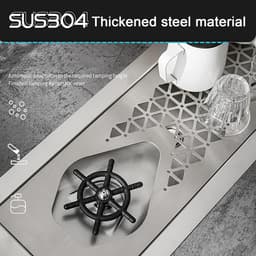 Keuken Spoelbak Bekerwasser - Glazenwasser Bar Keuken - Snel Glazen Spoelen - Automatische Hogedruk Reiniging - 60 x 24 cm — thumbnail 5