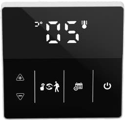 Slimme Thermostaat - WIFI Thermostaat App - Comfort Thuis - Spraakgestuurde Bediening - 8.5 x 8.5 cm - Zwart — thumbnail 1